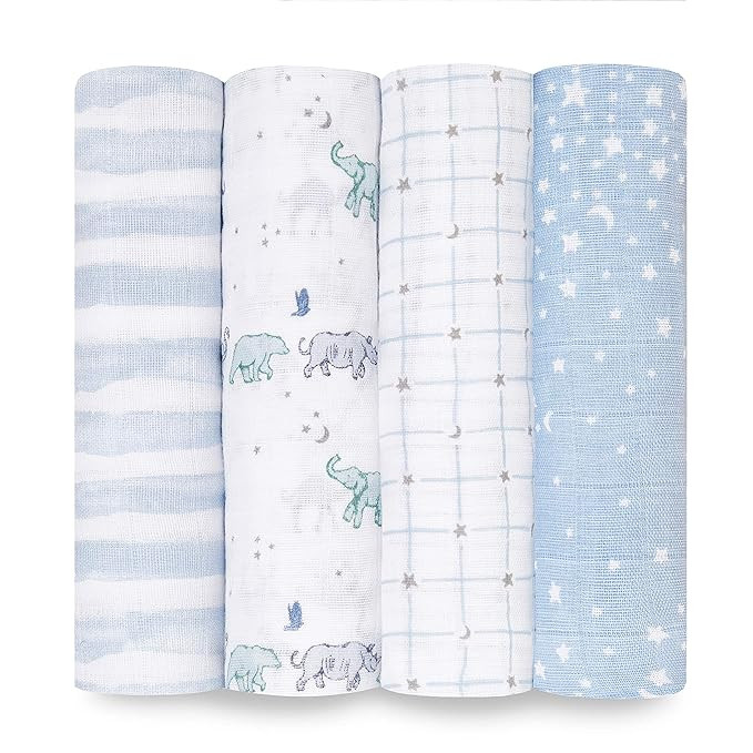 aden + anais Swaddle Blanket, 100% Organic Cotton Muslin Blankets for Girls & Boys, Baby Receivin... | Amazon (US)