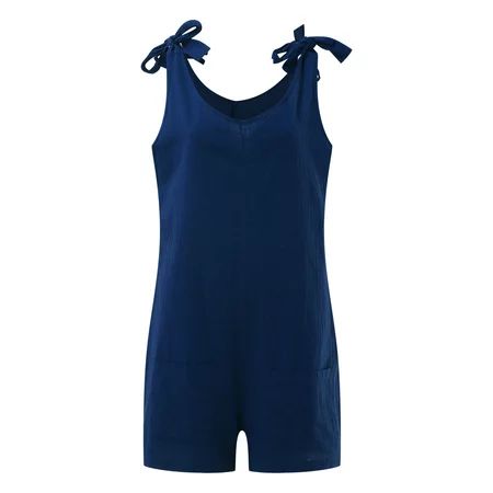 nsendm Yoga Jumpsuits For Women Women s Summer Sleeveless Striped Belted Tank Romper Short Jumpsuit  | Walmart (US)