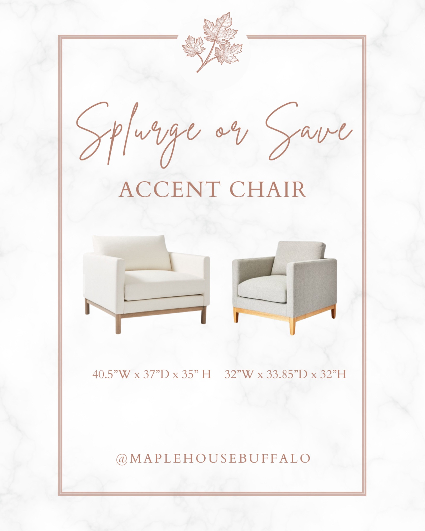 Save vs Splurge - living room accent chair!

#LTKHome #LTKStyleTip #LTKSaleAlert