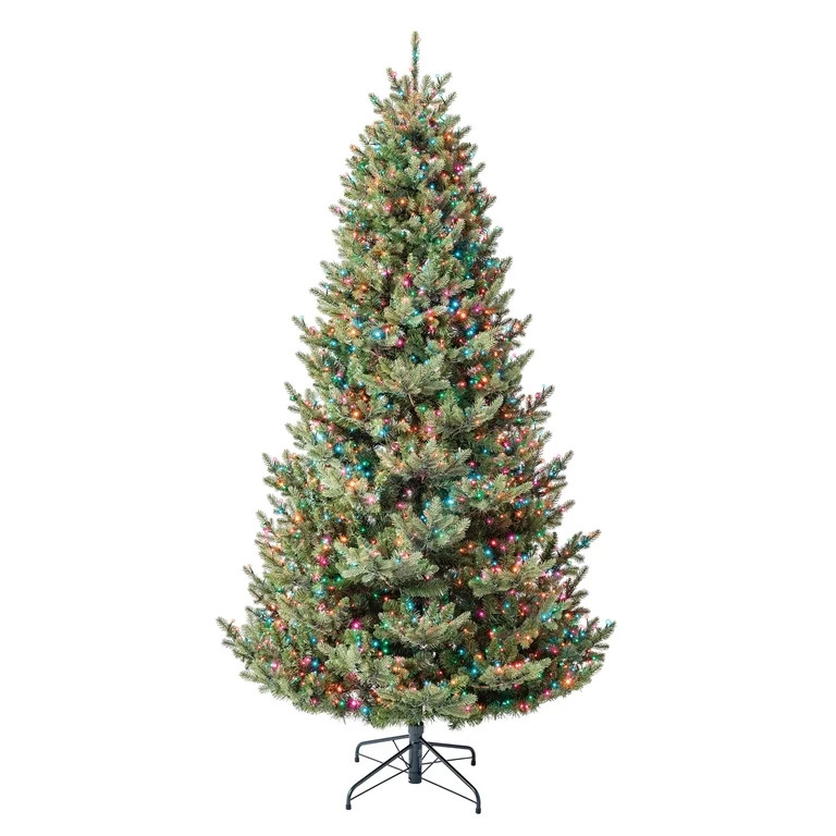 My Texas House 9' Pre-Lit Grand Spruce Green Artificial Christmas Tree with LumaDazzle Color-Chan... | Walmart (US)