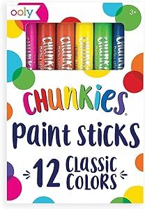 Ooly Chunkies Twistable Tempera Paint Sticks For Kids, No Mess, Quick Drying, Set of 12 | Amazon (US)