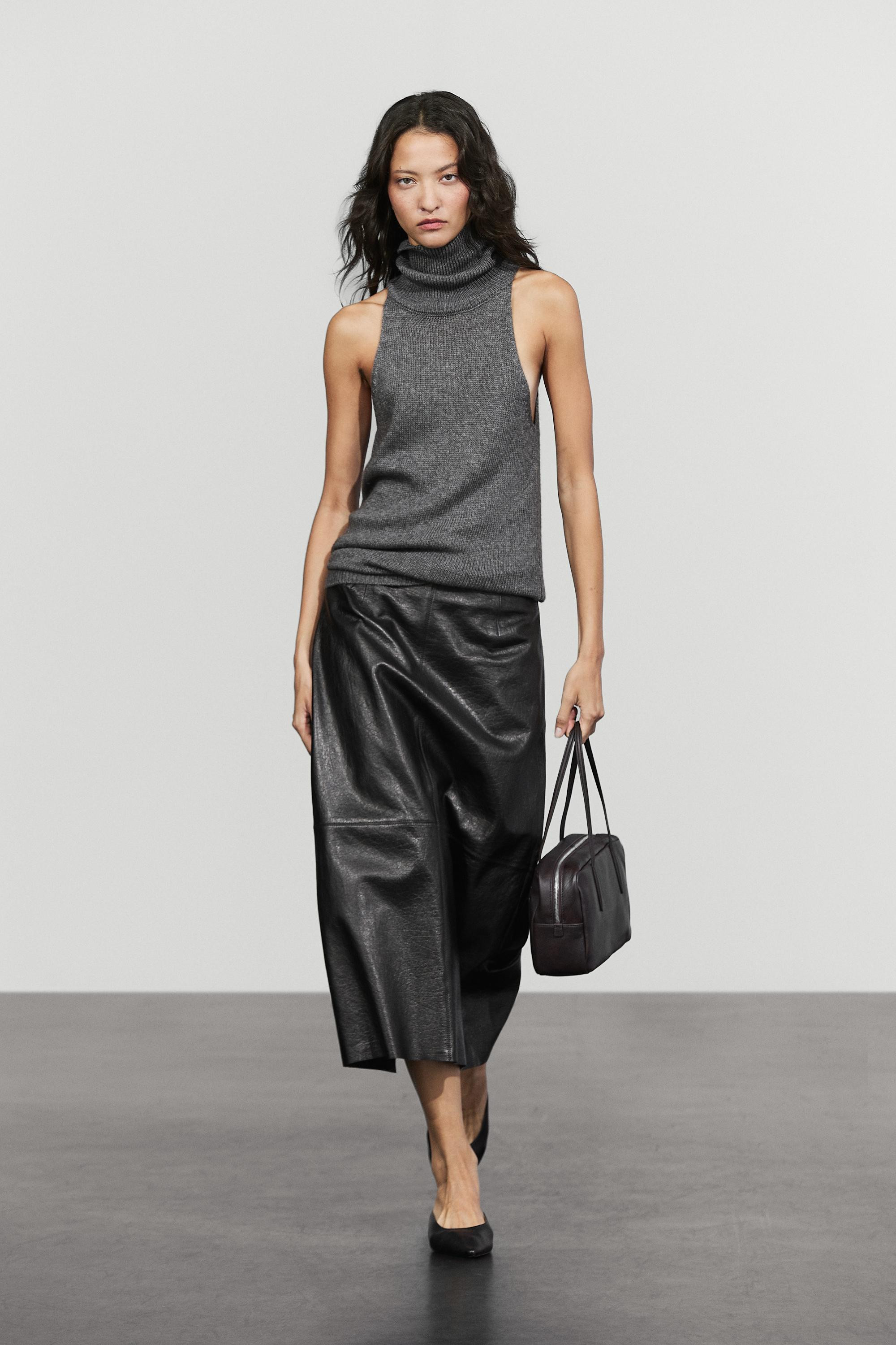 Halter neck knit top | Massimo Dutti UK