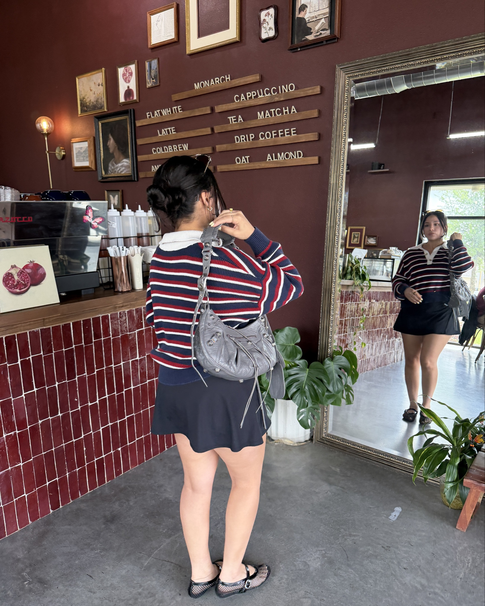 Sweater: xs 
Skort: small
Flats: 6.5 

#LTKootd #LTKdayinmylife #LTKgrwm