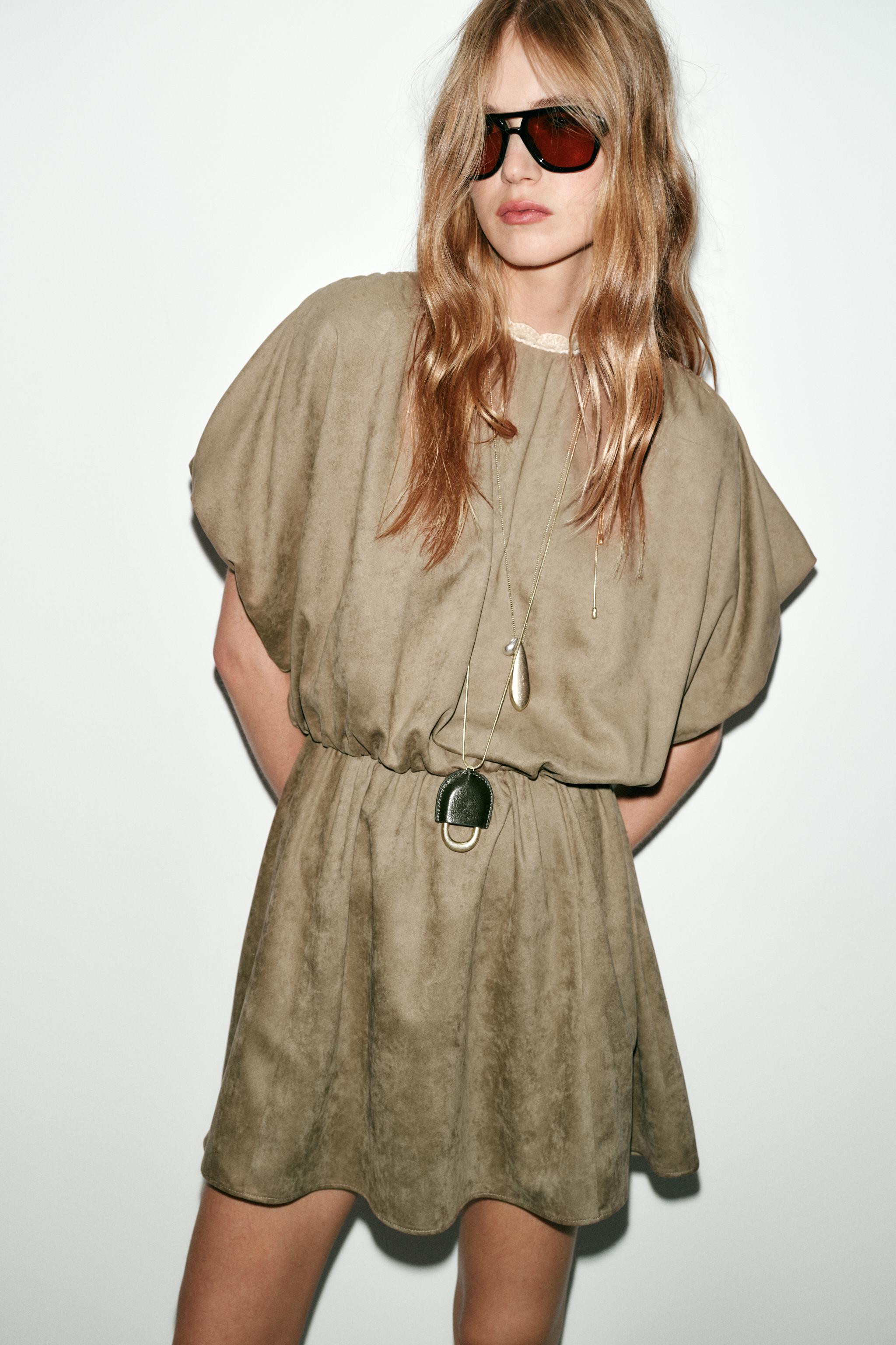 FAUX SUEDE SHORT DRESS | Zara US