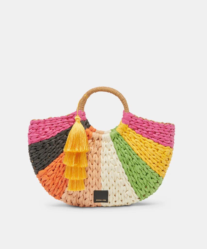 ESTELLE HANDBAG MULTI RAFFIA | DolceVita.com
