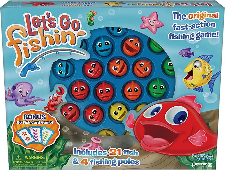Pressman 58 Let's Go Fishin' Combo Game, Includes Go Fish Card Game | Amazon (US)