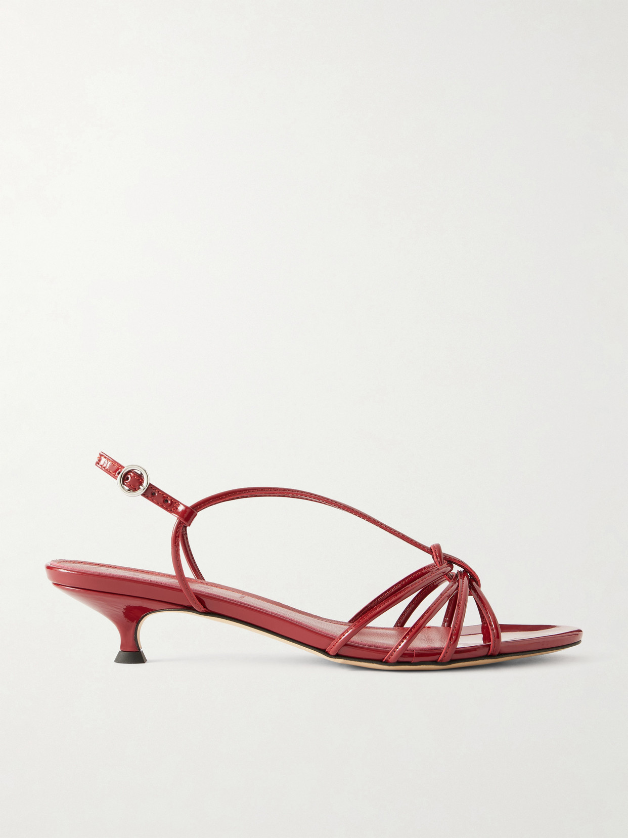 Aeyde - Amara Patent-leather Sandals - Red | NET-A-PORTER (US)