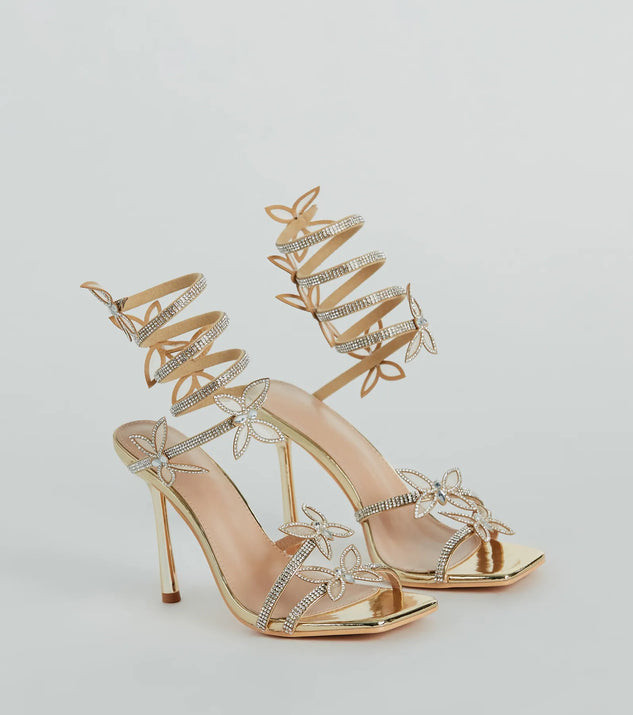 Butterfly Kiss Metallic Stiletto Heels | Windsor Stores
