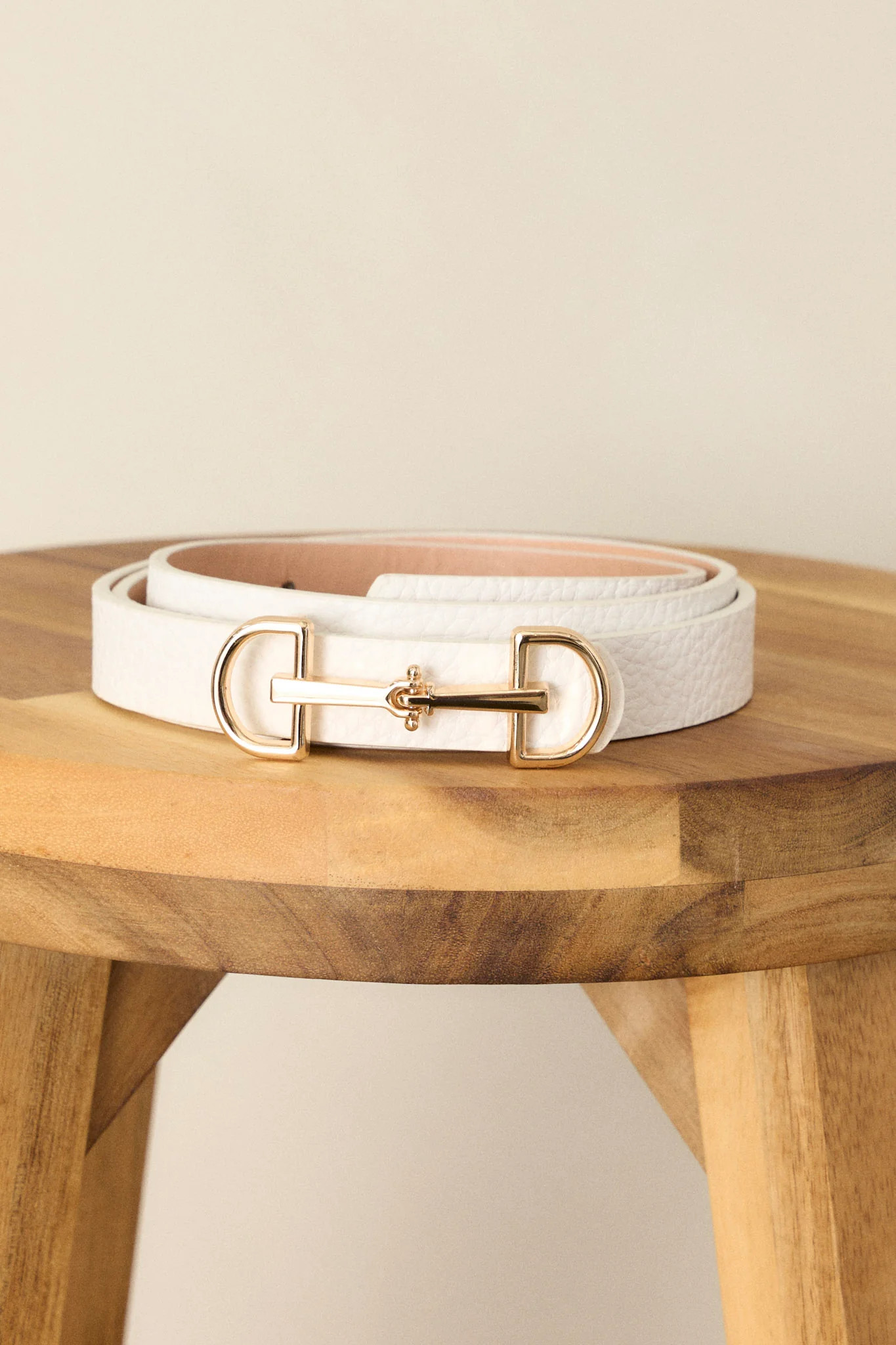 Endless Charm White Textured Belt | Red Dress