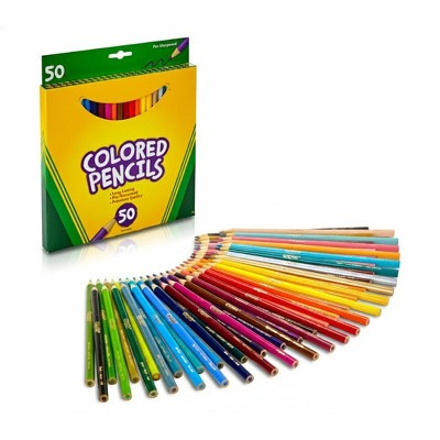 Long Coloured Coloring Pencils Pencil Set of 50 | Target