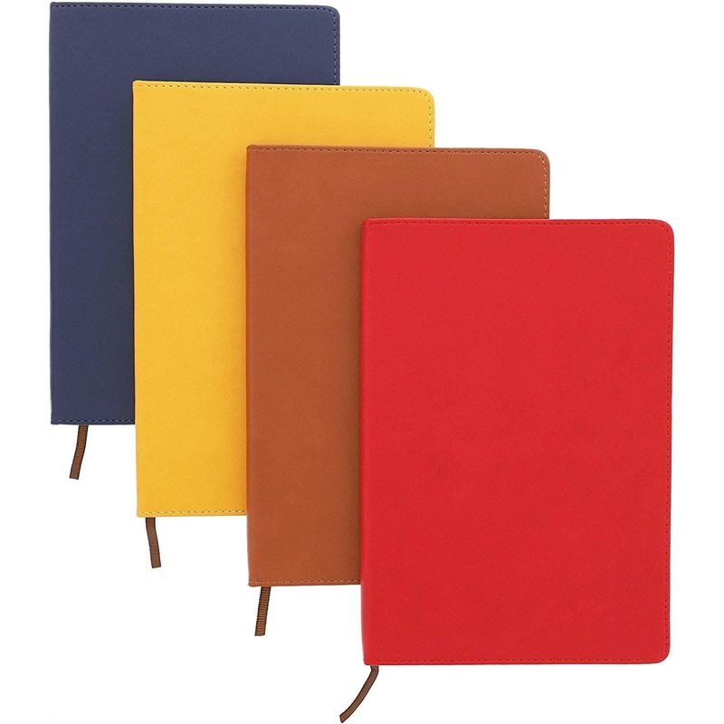 Paper Junkie 4-Pack Leather A5 Size Notebook Lined Journal (8.4 x 5.8 In, 128 Page, 4 Color) | Target