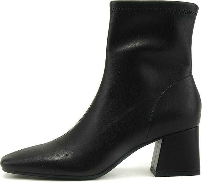 Delicious ADENA – Women Squared Toe Flare Block Heel Soft Stretch Boot Shaft w/Side Zipper Fash... | Amazon (US)