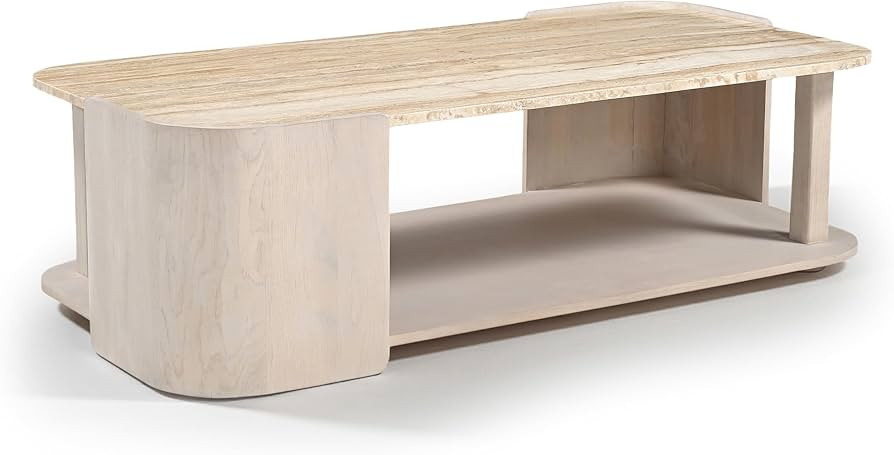Meridian Furniture 77045Cream-CT Calabria Collection Modern | Contemporary Coffee Table with Soli... | Amazon (US)