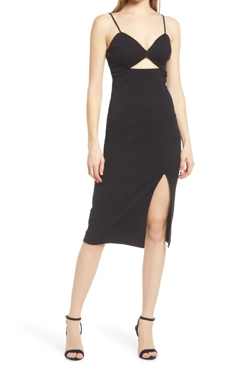 Sleeveless Cutout Midi Dress | Nordstrom