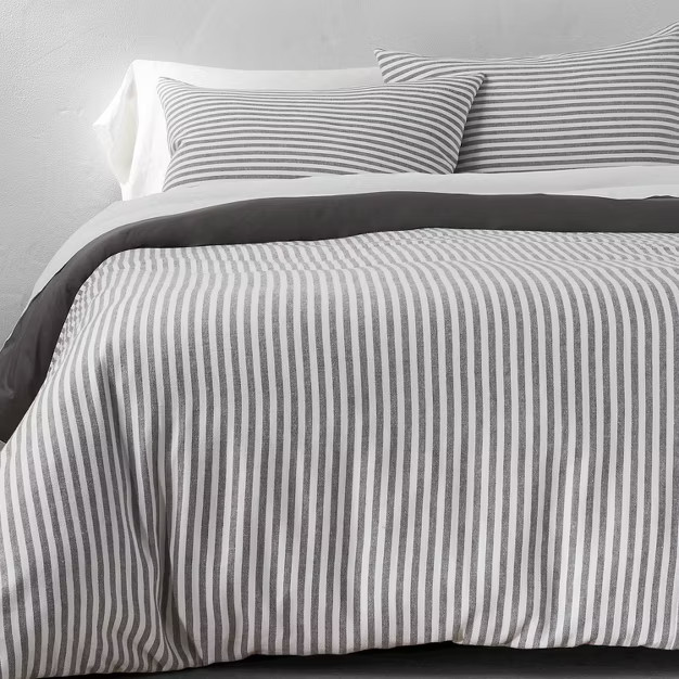 Heavyweight Linen Blend Stripe Duvet & Pillow Sham Set - Casaluna™ | Target