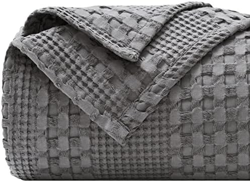 PHF 100% Cotton Waffle Weave Blanket King/Cal King Size - 410GSM Washed Soft Breathable Skin-Frie... | Amazon (US)