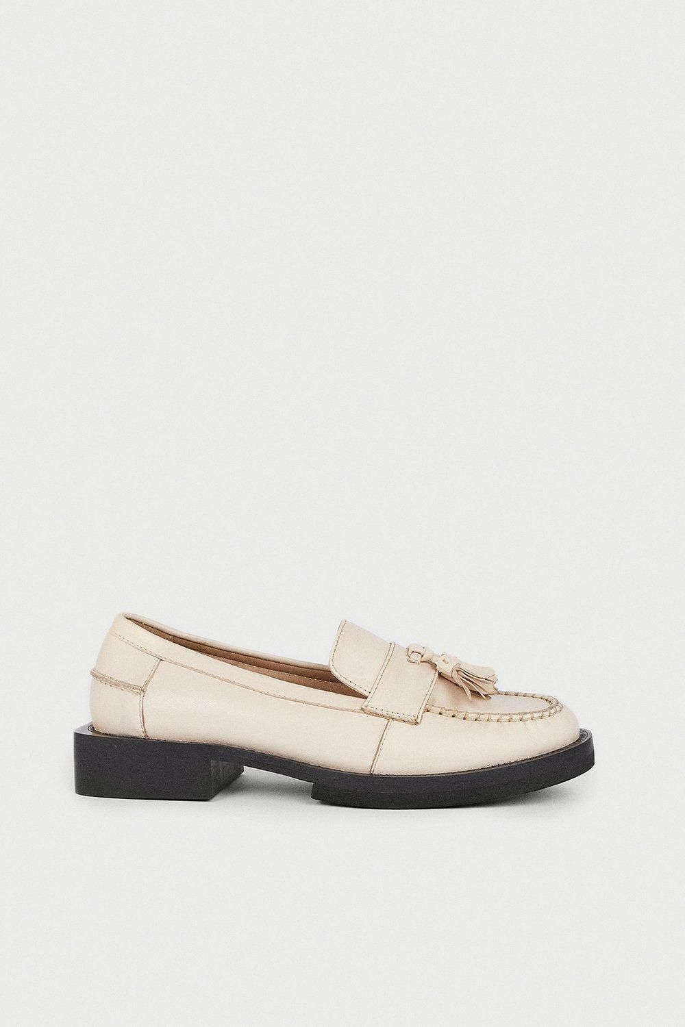 Real Leather Tassel Detail Loafer | Warehouse UK & IE