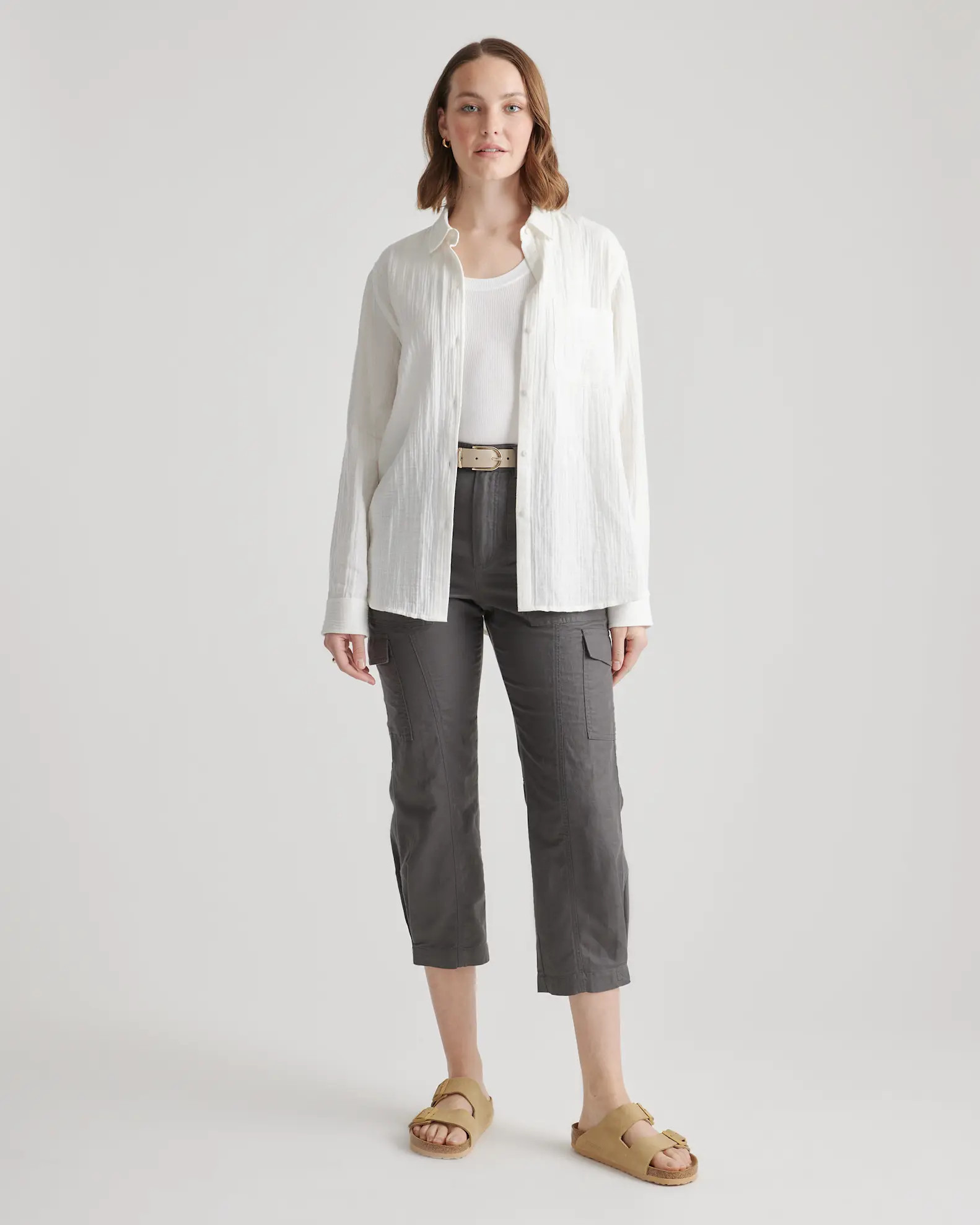 100% Organic Cotton Gauze Long Sleeve Shirt | Quince