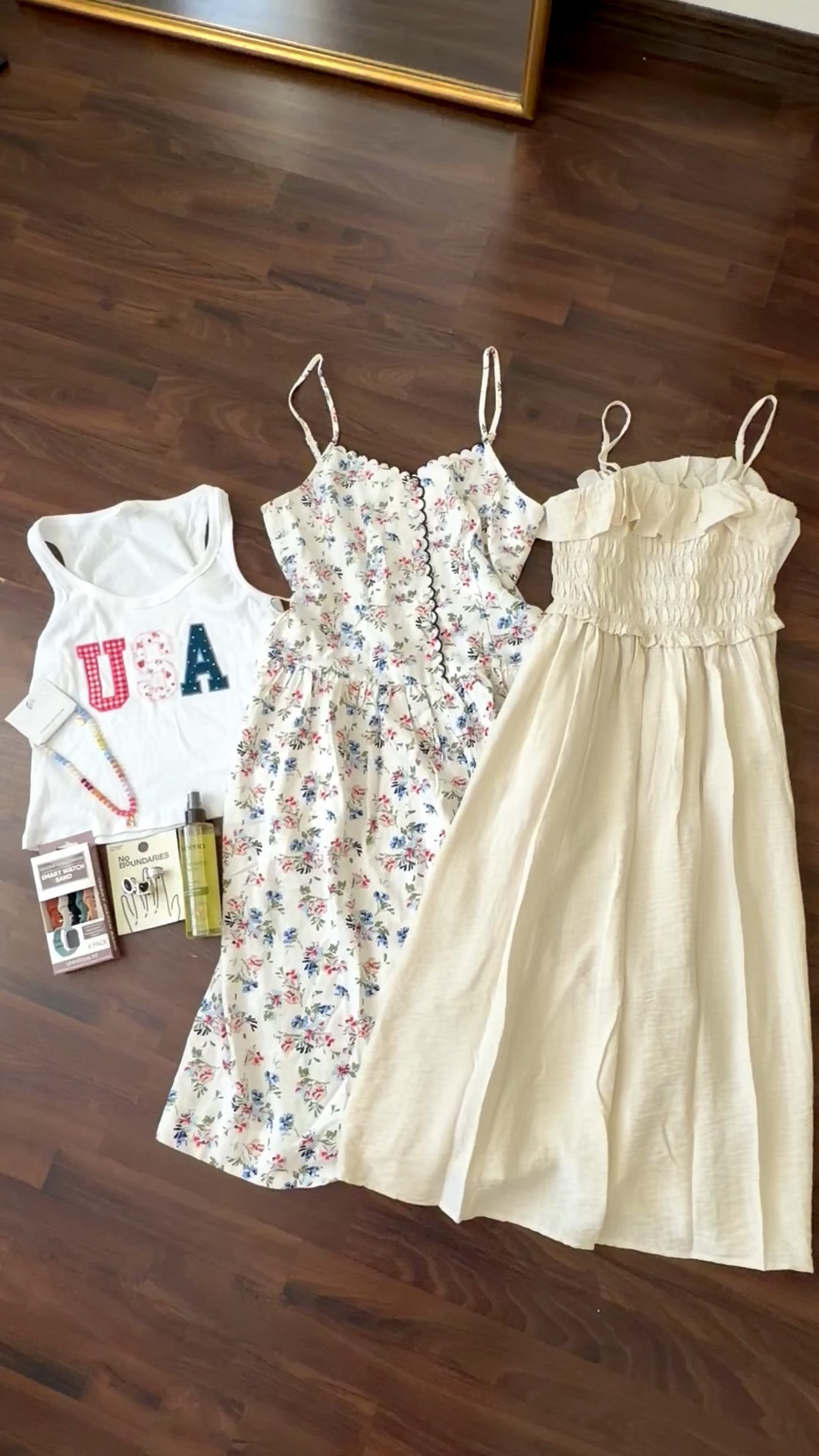 summer dresses
No Boundaries Black and Gold-Plated Stone and Heart Rings, 3-Pack, Women's

Xtreme 6 Pack Silicone Floral Watch Bands for Apple, Samsung & Garmin - Waterproof & Lightweight

No Boundaries Americana Graphic Tank Top

Free Assembly Women's Linen Blend Sleeveless Belted Midi Dress

Time and Tru Women's Sleeveless Smocked Midi Dress

Time and Tru Goldtone Multicolored Bead Initial "A" Necklace

Aveeno Daily Moisturizing Body Oil Mist with Oat Oil

Maybelline Lash Sensational Sky Tubes Tubing Mascara Extension-Like Length Conditioning with Shea Butter + Castor Oil , Very Black,

#LTKOver40 #LTKBeauty #LTKselfcare