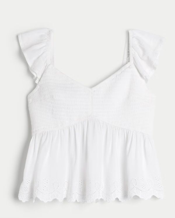 Women's Easy Smocked Babydoll Top | Women's Tops | HollisterCo.com | Hollister (US)