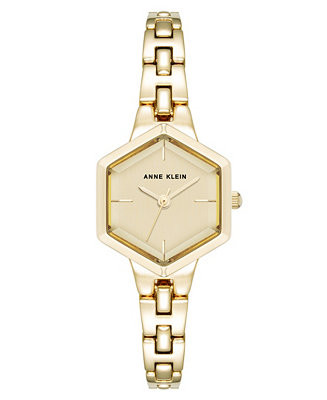 Anne Klein Women's Quartz Petite Hexagonal Gold-Tone Alloy Metal Bracelet Watch, 21mm - Macy's | Macy's