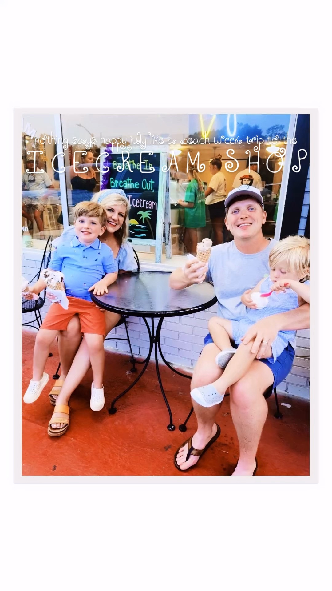 No sweeter 😉 way to welcome in the new month of  ☀️ j u l y  ☀️ than a Fourth of July 🇺🇸 beach 🏝️ week trip to the local icecream 🍦 shop!! 🥰🍨😋 It’s officially the peak 🌞 of sweet summertime 🌊⛵️🪸 around here 💖 and we are soaking it alllll up!! 💛 #happyjulyyall #aboutlastnight #beachicecream #icecreamtrip #welcomejuly

#LTKTravel