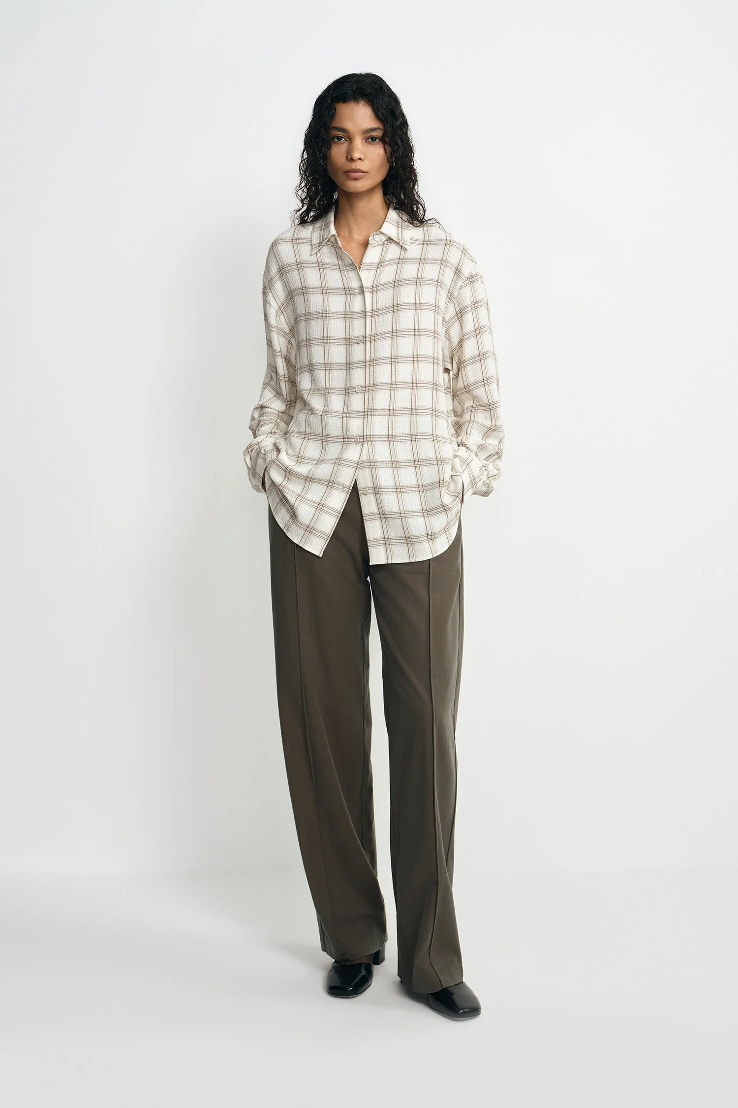 Elouet Plaid Shirt | Silky Fluid Drape | Crisp | Rue Sophie