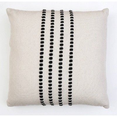 20"x20" Oversize Wanda Yarn Stitch Woven Cotton Square Throw Pillow - Décor Therapy | Target