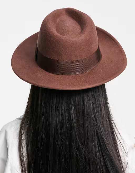 ALDO Nydaydda felt fedora in brown | ASOS (Global)
