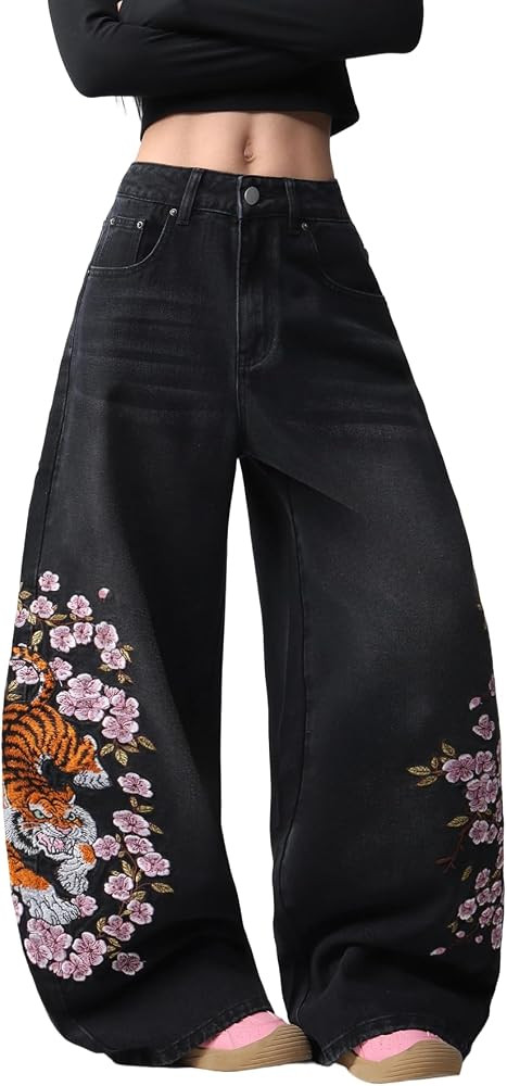 Baggy Jeans Women Wide Leg Pants Loose Trousers | Amazon (US)