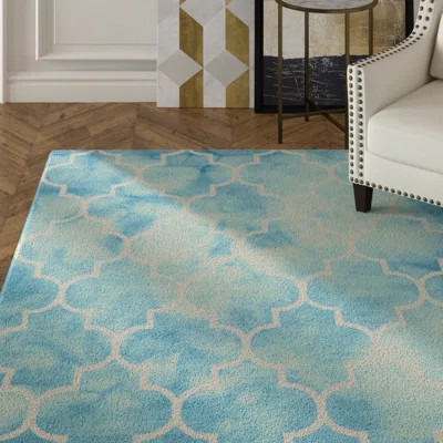 Dip Dye Hand Tufted Wool Geometric Rug | Wayfair North America