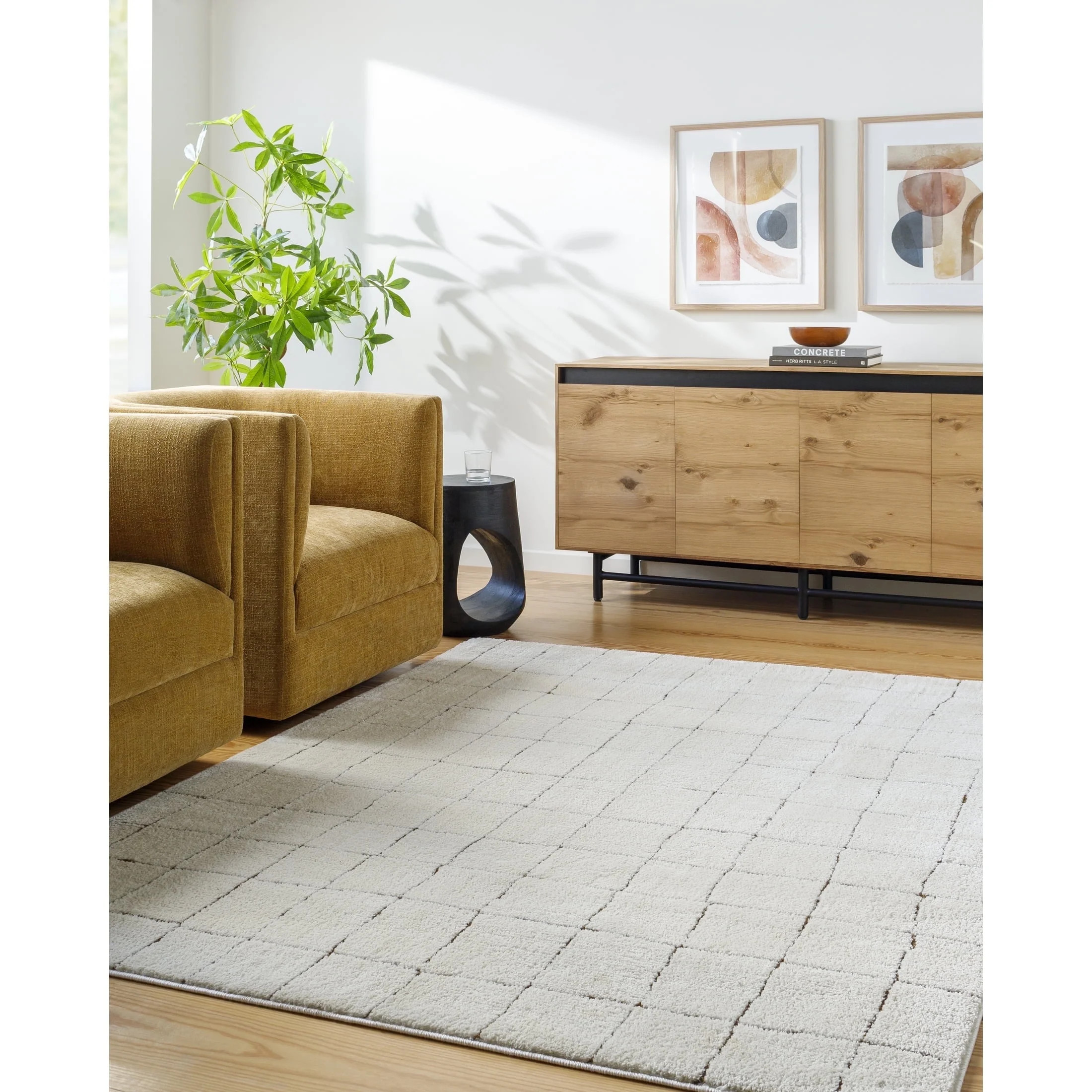 Livabliss x Our PNW Home Cascade Minimalist Area Rug,7'10" x 10',Ivory | Walmart (US)
