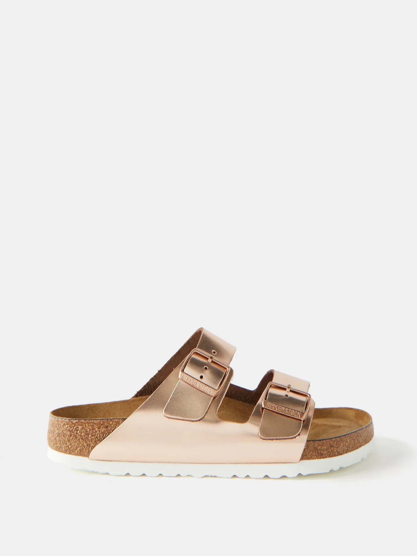 Arizona metallic-leather sandals | Matches (US)