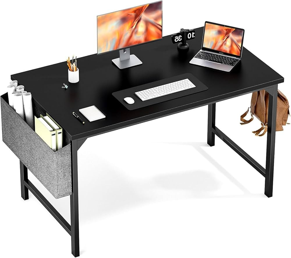 Sweetcrispy Computer Desk Office 48 Inch Writing Work Kids Study Simple Wooden PC Large Table for... | Amazon (US)