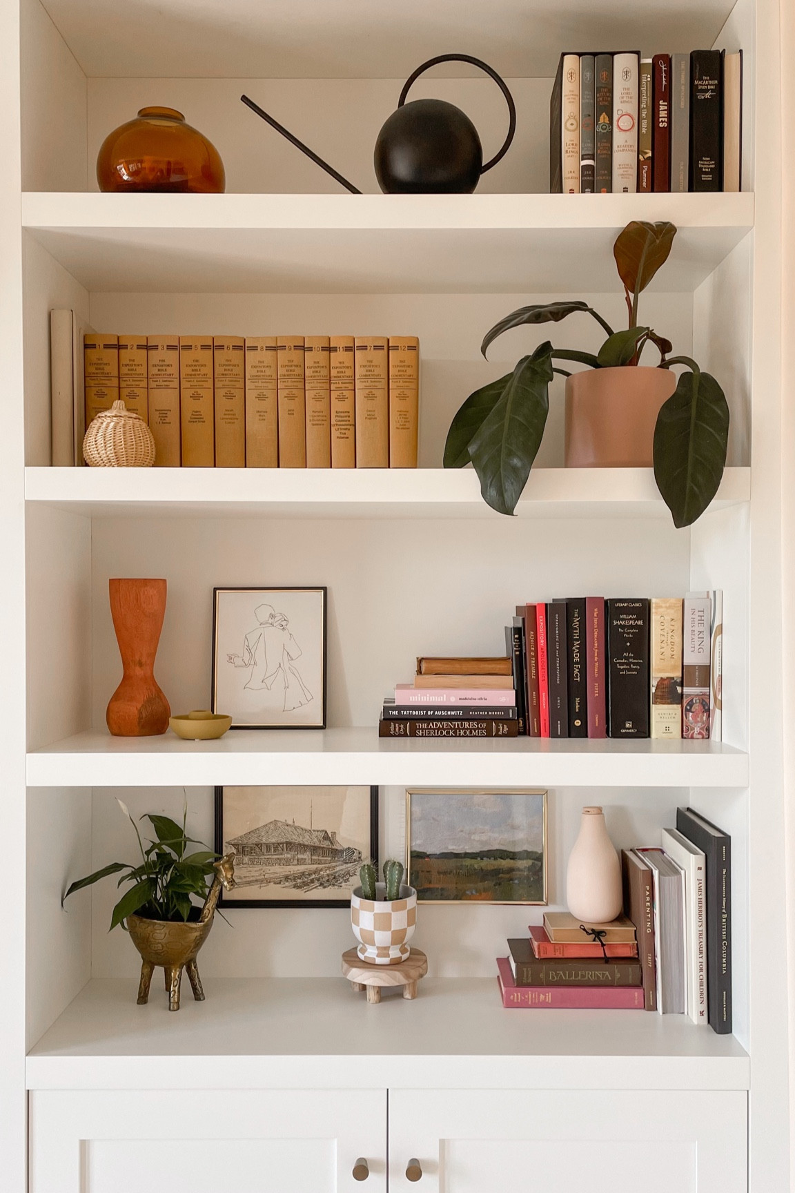 our shelf decor as of recently ☺️ love switching it up often but feel like it is gonna stay this way for a bit. functional and PRETTY ✨

#LTKhome #LTKunder50 #LTKSeasonal