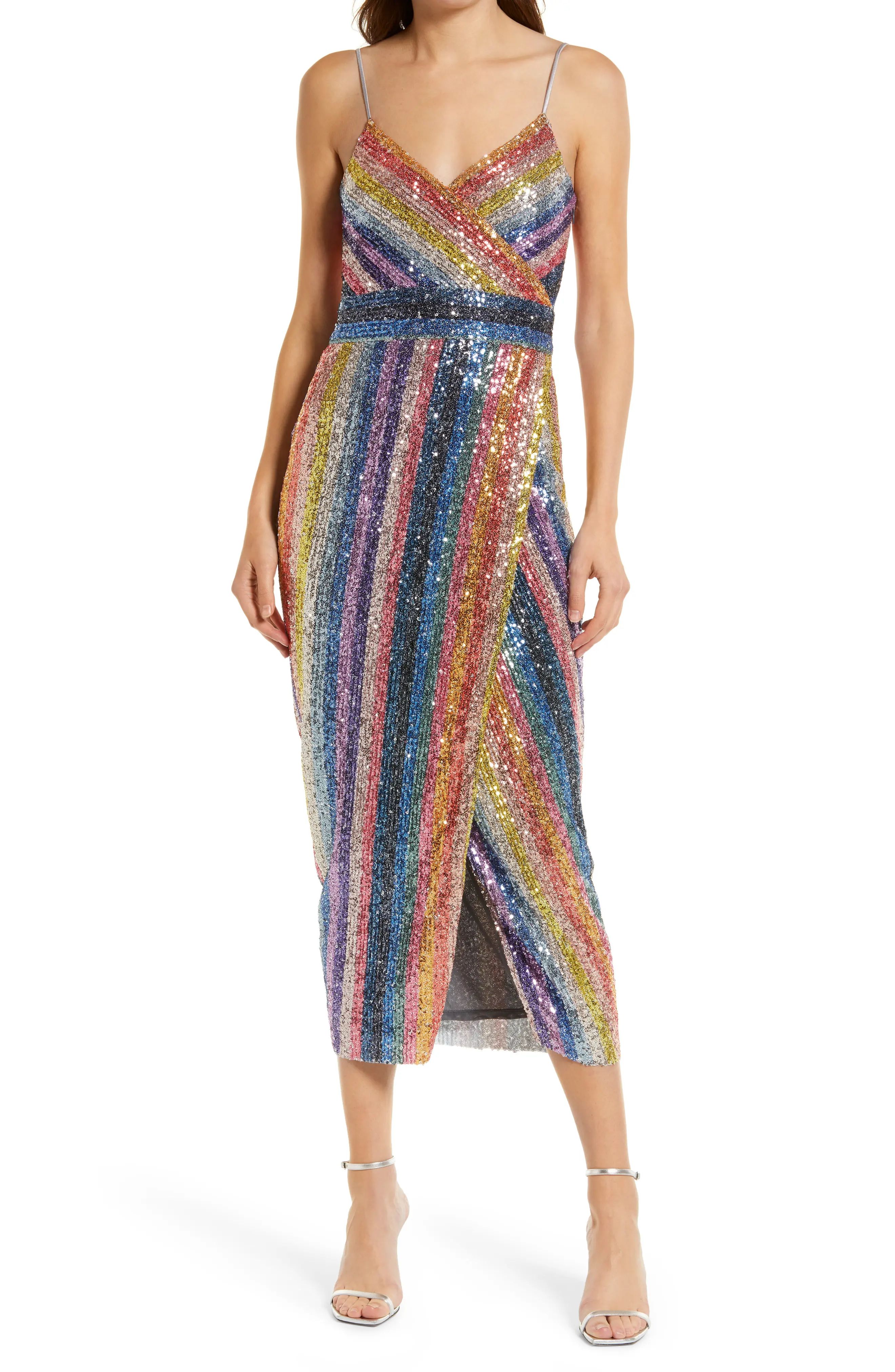 Saylor Meghan Faux Wrap Maxi Dress in Circus at Nordstrom, Size Small | Nordstrom