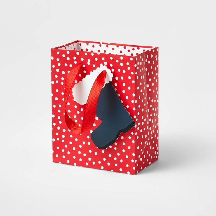 Petite Polka Dot with Boot Gift Bag - Wondershop™ | Target