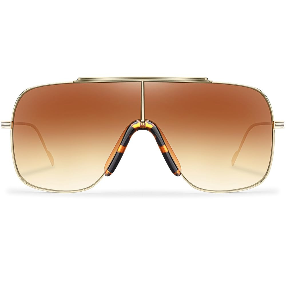 BOTPOV Retro Oversized Square Sunglasses for Women Men Vintage Large Metal Shades Classic Sunnies... | Amazon (US)