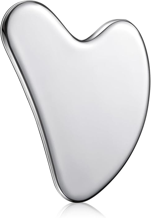 Nuanchu Stainless Steel Gua Sha Facial Tools Metal Guasha Tool for Face Body Jawline Shaper, Doub... | Amazon (US)