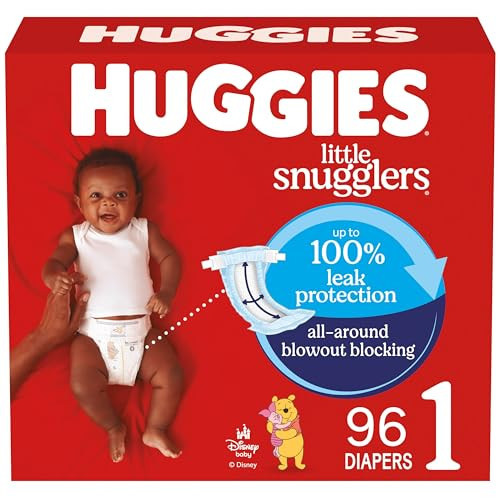 Huggies Size 1 Diapers, Little Snugglers Baby Diapers, Size 1 (8-14 lbs), 96 Count, Packaging May Vary | Amazon (US)