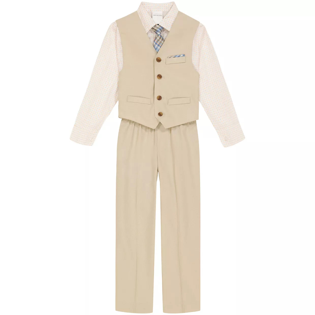 Toddler Boy Van Heusen 4-piece Poplin Vest, Shirt, Tie & Pants Set | Kohl's