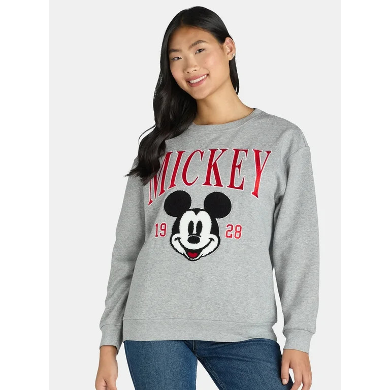 Mickey Mouse Women's Graphic Sweatshirt with Long Sleeves, Sizes XXS-XXL | Walmart (US)