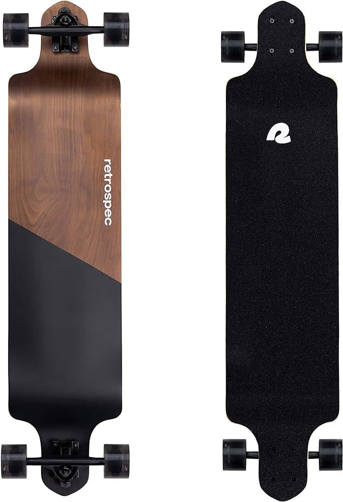 Retrospec Tidal 41-inch Drop-Down Longboard Skateboard Complete 9-Ply Canadian Maple Wood Build C... | Amazon (US)