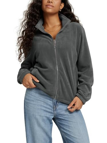 ODODOS Women's Polar Fleece Full-Zip Jacket – Soft Warm Winter Essential Long Sleeve Outerwear ... | Amazon (US)