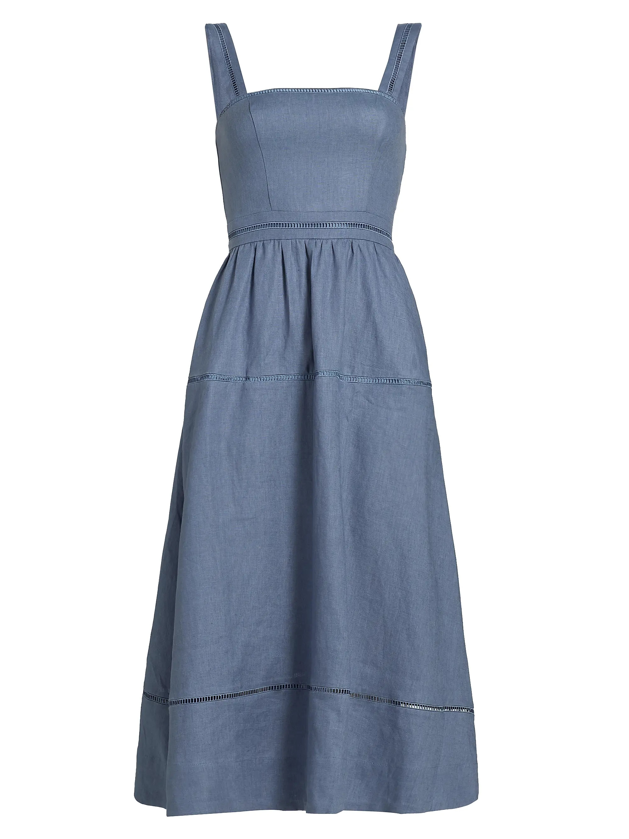 Reformation Everett Linen Midi-Dress | Saks Fifth Avenue | Saks Fifth Avenue