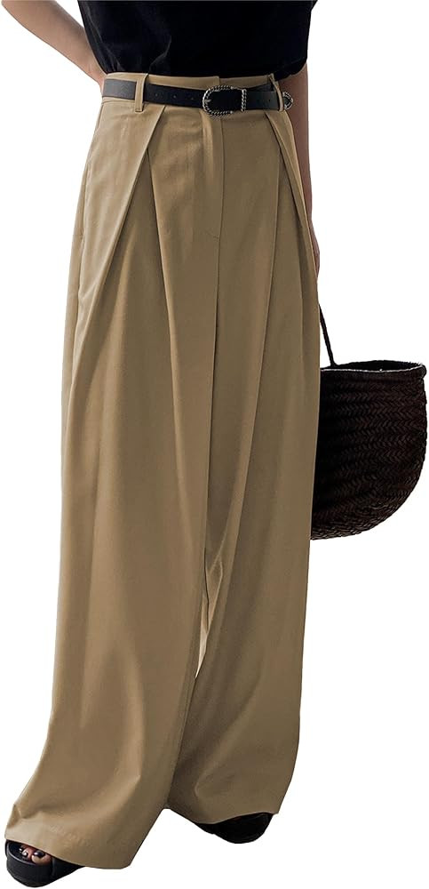 HVT Wide Leg Dress Pants for Women High Waisted Loose Palazzo Pants Business Casual Work Trousers... | Amazon (US)