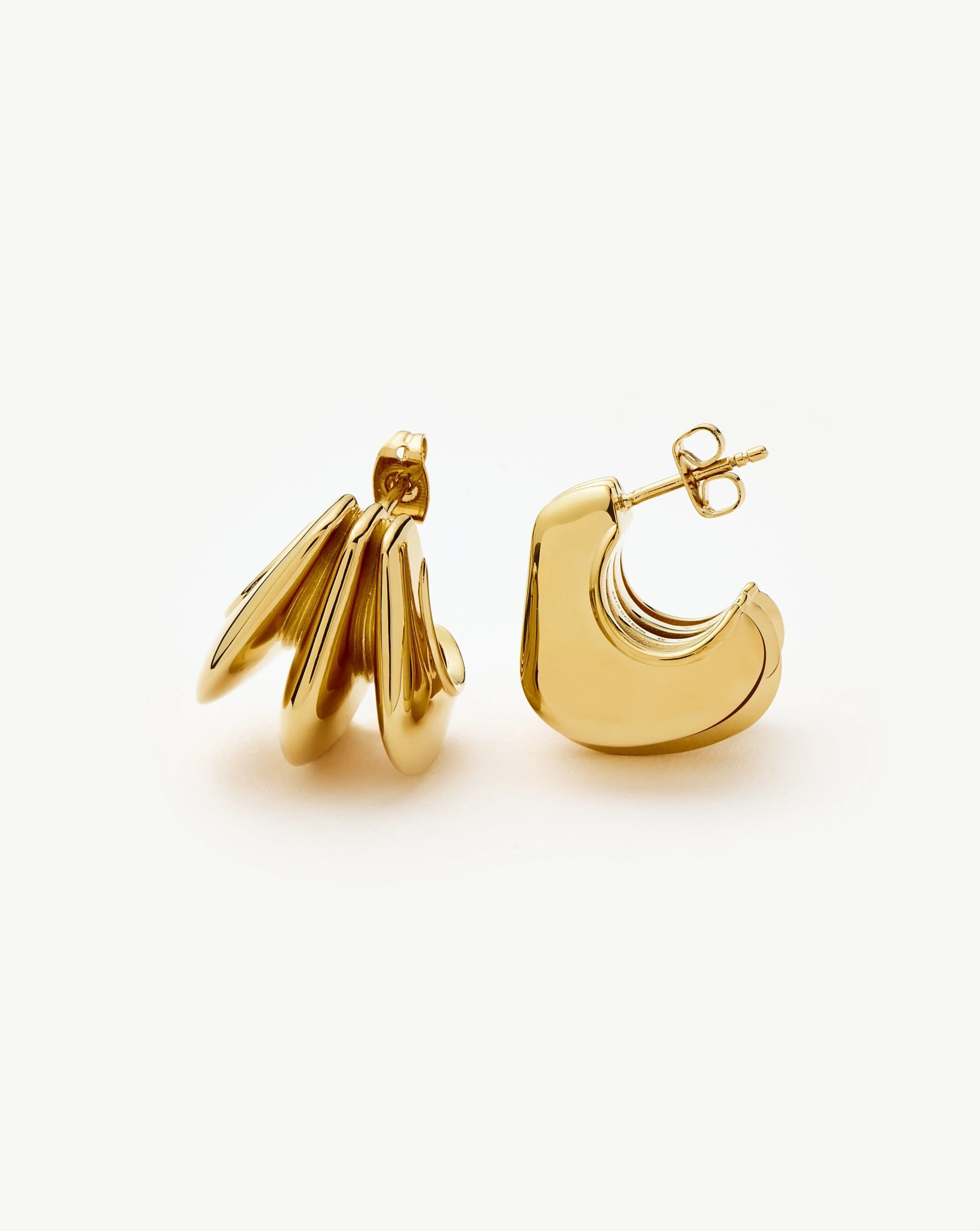 Hera Dome Triple Small Hoop Earrings | Missoma UK