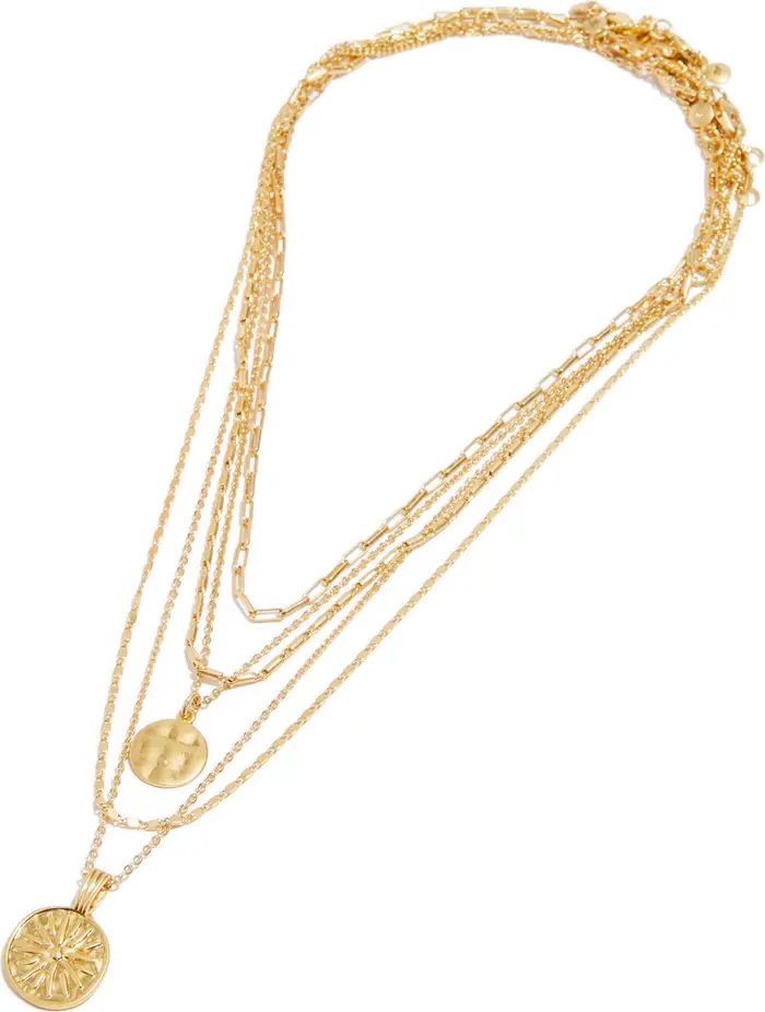 Five-Piece Solar Coin Chain Necklace Set | Nordstrom