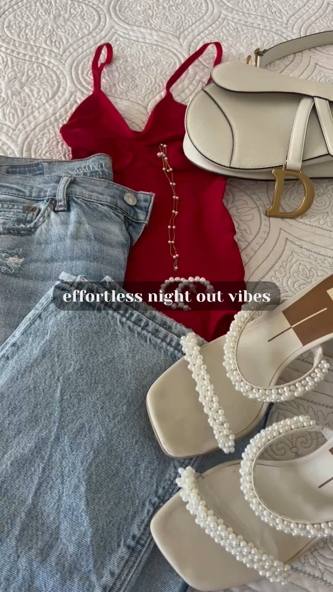 girls night but we’re keeping it soft & a little bold ❤️‍🔥
denim to keep it easy, a pop of red for the mood 👯‍♀️ just enough glow for late laughs and last rounds 🥂🌃🫶🏼

#girlsnight #girlsnightout #girlsnightvibes #outfitinspo #effortlessstyle #softglam #denimlook #summerstyle #ltkstyle #goingoutoutfit