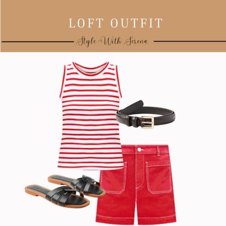 Loft outfit, loft, summer outfit, women’s tank top, sandals, women’s belt 

#LTKStyleTip #LTKSeasonal #LTKFindsUnder100